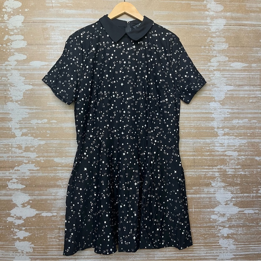 Collectif Lexy Star Night Dress Witchy Goth Whimsy Kitschy Pin Up Womens 16